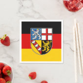Vlag van Saarland Napkins Servet (Insitu)