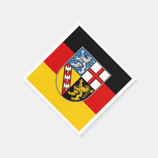 Vlag van Saarland Napkins Servet (Hoek)