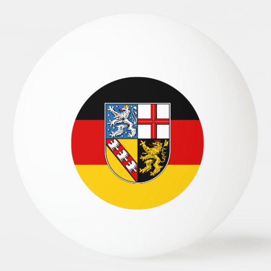 Vlag van Saarland Ping Pong Ball (Voorkant)
