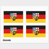 Vlag van Saarland Rechthoekige Sticker (Vel)