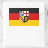 Vlag van Saarland Rechthoekige Sticker (Tas)