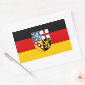 Vlag van Saarland Rechthoekige Sticker (Envelop)