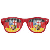 Vlag van Saarland Retro zonnebril (Voorkant)
