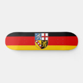 Vlag van Saarland Skateboard (Horizontaal)