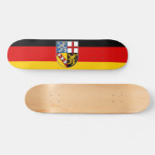 Vlag van Saarland Skateboard (Horizontaal)