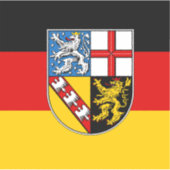 Vlag van Saarland Vinyl Sticker (Voorkant)