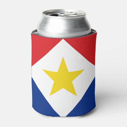 Vlag van Saba Blikjeskoeler (Blikje Voorkant)