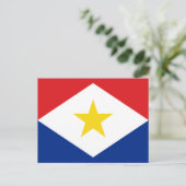 Vlag van Saba Briefkaart (Staand voorkant)