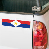 Vlag van Saba Bumpersticker (Op Truck)