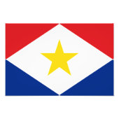 Vlag van Saba Foto Afdruk (Voorkant)
