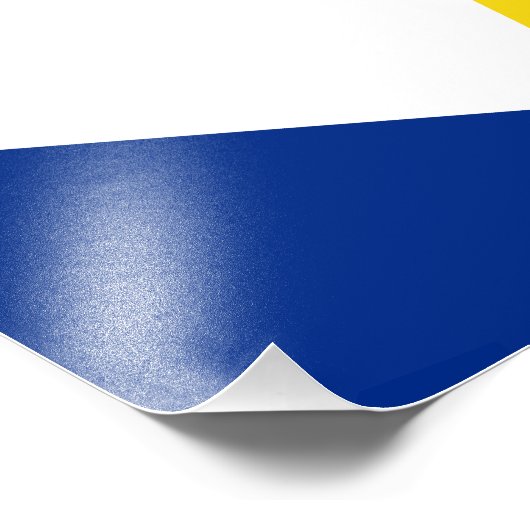 Vlag van Saba Foto Afdruk (Hoek)