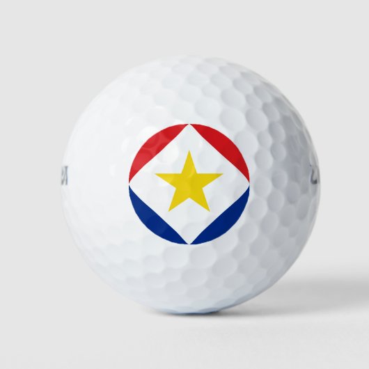 Vlag van Saba Golfballen (Voorkant)