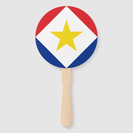 Vlag van Saba Handwaaier (Achterkant)