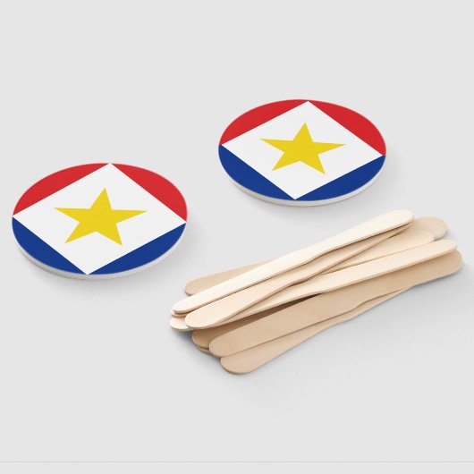 Vlag van Saba Handwaaier (Niet-gemonteerd)