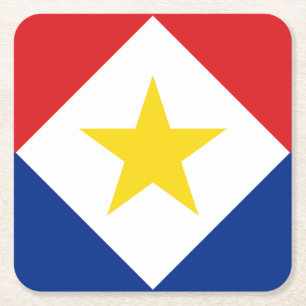 Vlag van Saba Kartonnen Onderzetters
