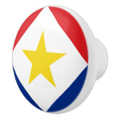 Vlag van Saba Keramische Knop (Rechts)