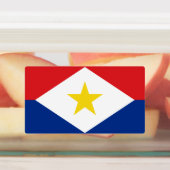 Vlag van Saba Labels (Aangebracht)