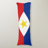 Vlag van Saba Lichaamskussen (Voorkant Verticaal)