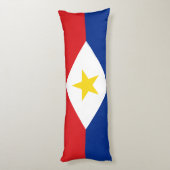 Vlag van Saba Lichaamskussen (Achterkant (Verticaal))