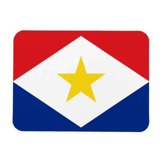 Vlag van Saba Magneet (Horizontaal)