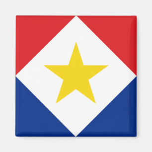 Vlag van Saba Magneet