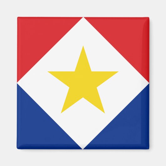 Vlag van Saba Magneet (Voorkant)