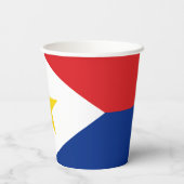 Vlag van Saba Papieren Bekers (Achterkant)