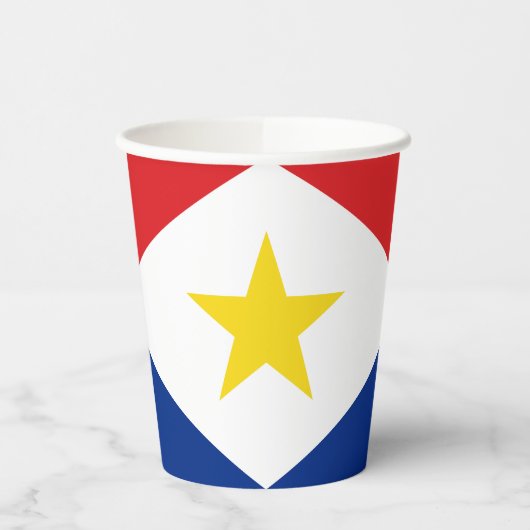 Vlag van Saba Papieren Bekers (Links)