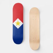 Vlag van Saba Persoonlijk Skateboard (Voorkant)