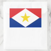 Vlag van Saba Rechthoekige Sticker (Tas)