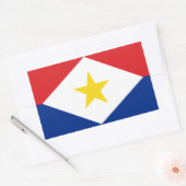 Vlag van Saba Rechthoekige Sticker (Envelop)