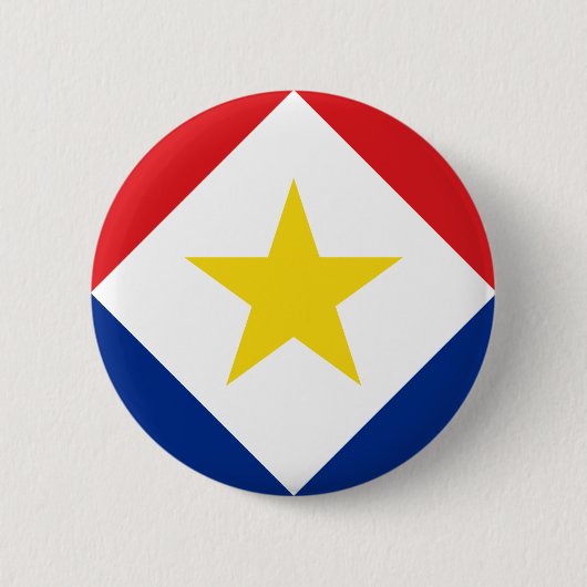 Vlag van Saba Ronde Button 5,7 Cm (Voorkant)