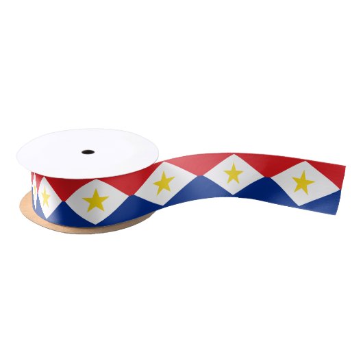 Vlag van Saba Satijnen Lint (Spoel)