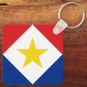 Vlag van Saba Sleutelhanger (Achterkant)