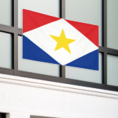 Vlag van Saba Spandoek (Buitenkant Gebouw)