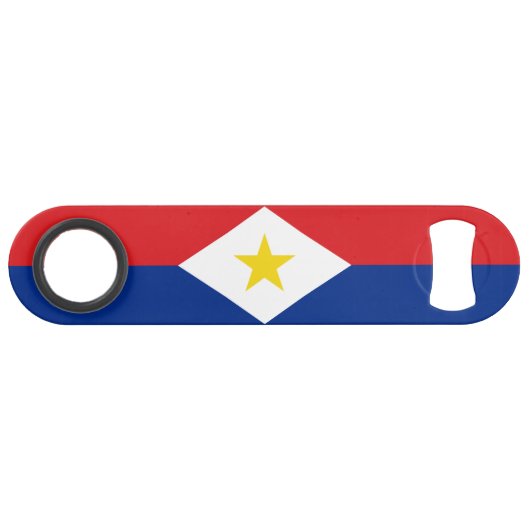 Vlag van Saba Speed Flessenopener (Voorkant (Horizontaal))
