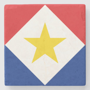 Vlag van Saba Stenen Onderzetter