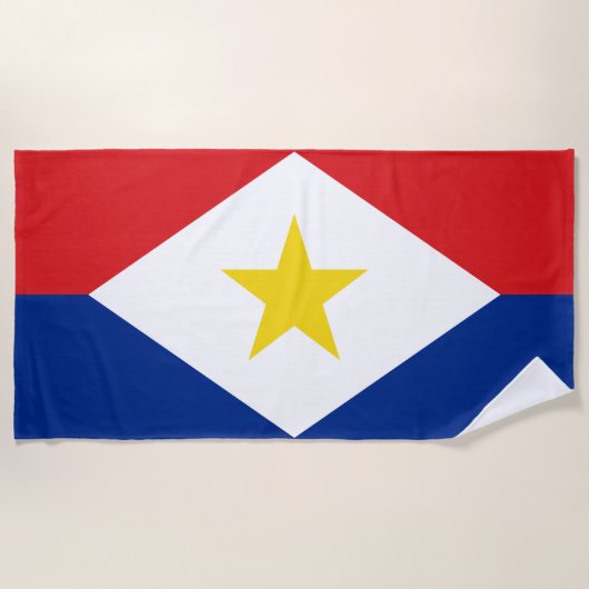 Vlag van Saba Strandlaken (Voorkant)