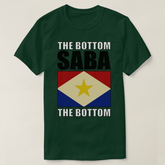 Vlag van Saba T-shirt (Design voorkant)