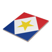 Vlag van Saba Tegeltje (Zijkant)