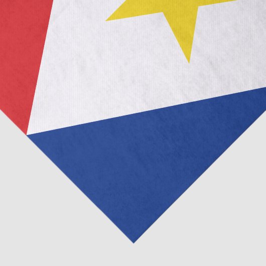 Vlag van Saba Tissuepapier (Detail)