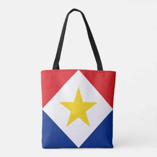 Vlag van Saba Tote Bag (Achterkant)
