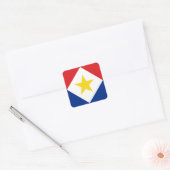 Vlag van Saba Vierkante Sticker (Envelop)