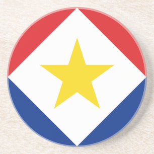 Vlag van Saba Zandsteen Onderzetter