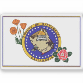 Vlag van Sacramento County, Californië Sticker