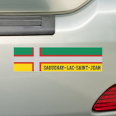 Vlag van Saguenay-Lac-Saint-Jean (QUÉBEC) Bumpersticker (Op auto)