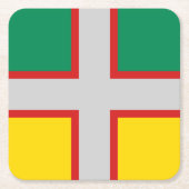 Vlag van Saguenay-Lac-Saint-Jean (QUÉBEC) Kartonnen Onderzetters (Voorkant)