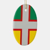 Vlag van Saguenay-Lac-Saint-Jean (QUÉBEC) Keramisch Ornament (Rechts)