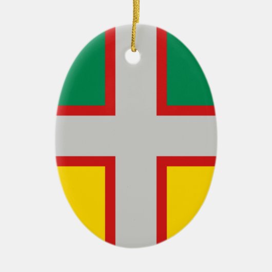 Vlag van Saguenay-Lac-Saint-Jean (QUÉBEC) Keramisch Ornament (Voorkant)