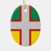 Vlag van Saguenay-Lac-Saint-Jean (QUÉBEC) Keramisch Ornament (Achterkant)